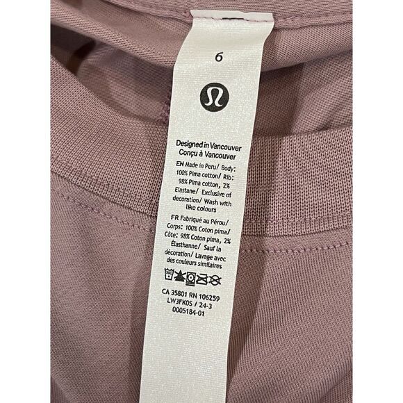 Lululemon Shirt Women All Yours Long Sleeve Soft Stretch Pink Taupe Top 6 NWOT - Picture 4 of 5